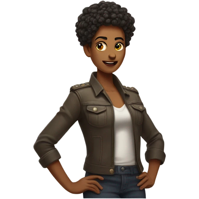 Baddie with nails face and Stanley  emoji