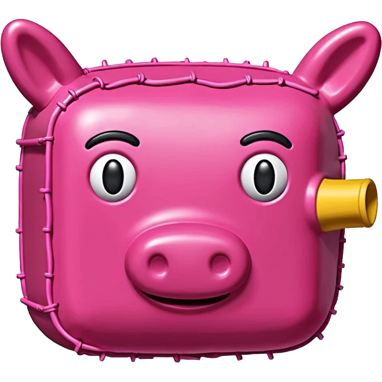   jeff koons style art SPAM pink meat  pinata sculpture  emoji