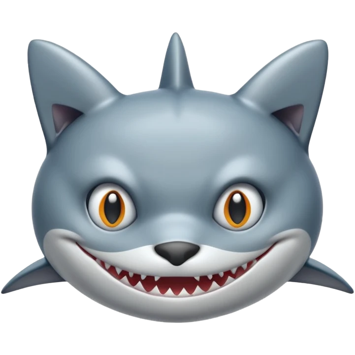 shark body with a cat face emoji
