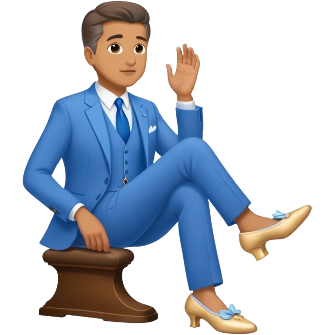 Coach calipari trying on cinderellas slipper emoji