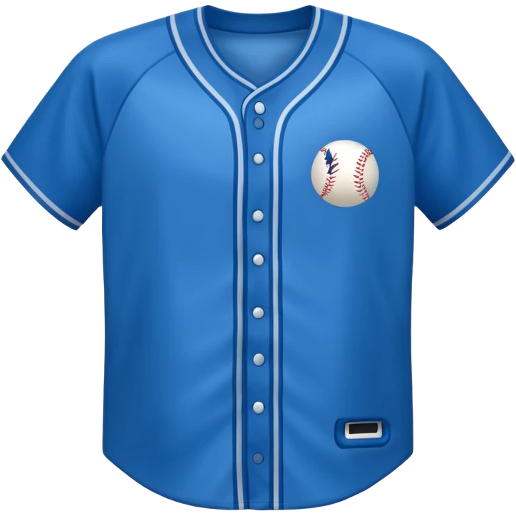 franela de beisbol color azul sin logo  emoji