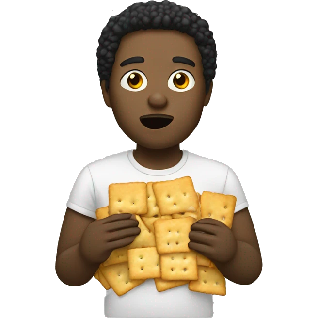 big person eating crackers  emoji