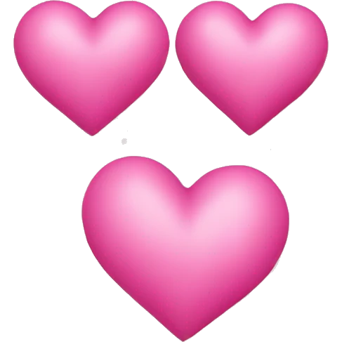 Three pink hearts  emoji