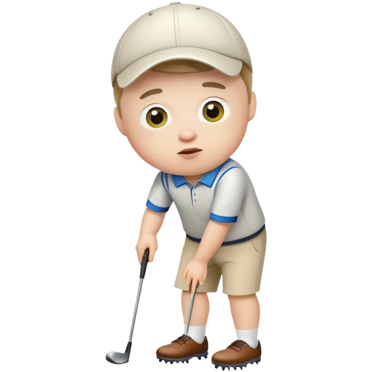 Down syndrome male playing golf emoji