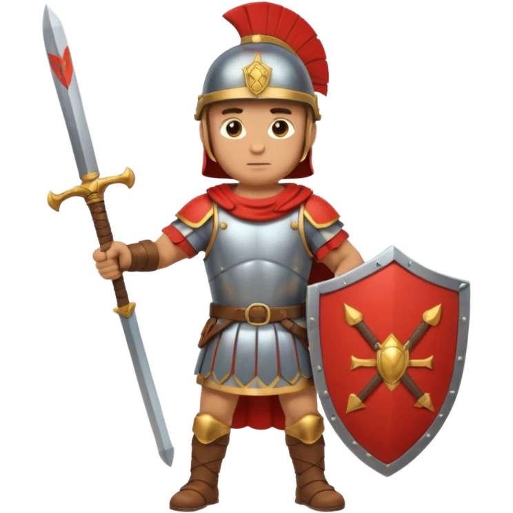 emoji de soldado romano alto y fuerte cuerpo entero emoji