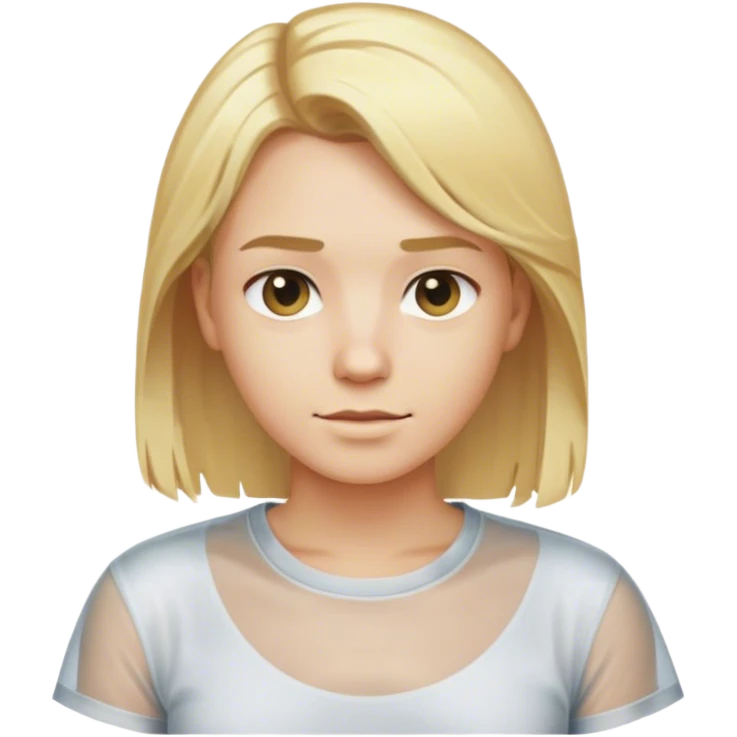 blonde transparent tshirt emoji