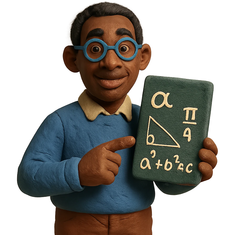 claymation style black mathematician emoji