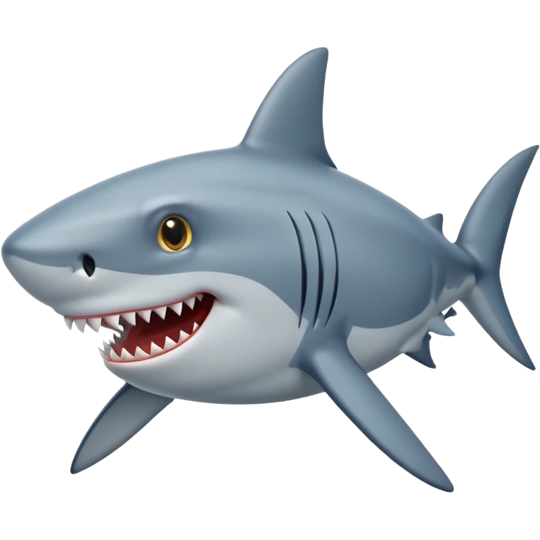 Shark with star eyes emoji