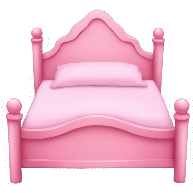 Pink princess bed emoji