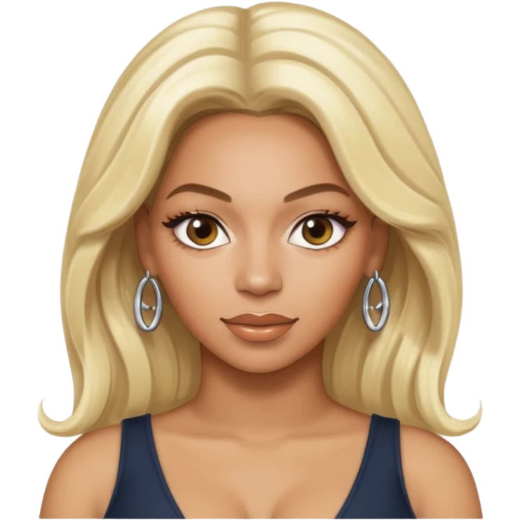 Beyonce with platinum blonde hair emoji