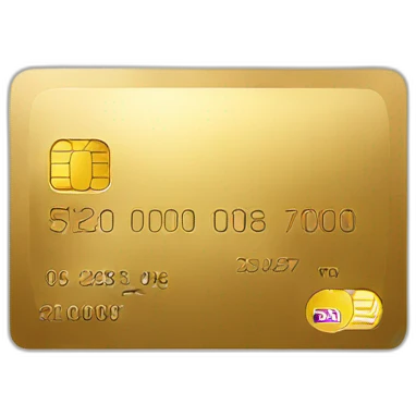 Gold credit card emoji