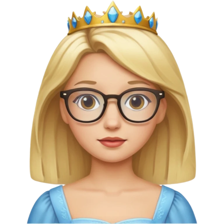 blonde haired princesse with glasses emoji