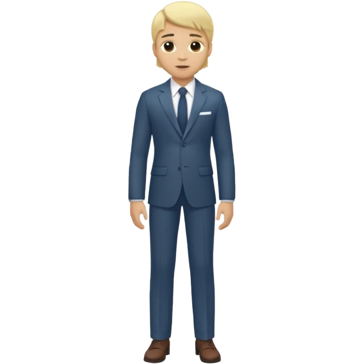 light skin blonde hair man full body emoji