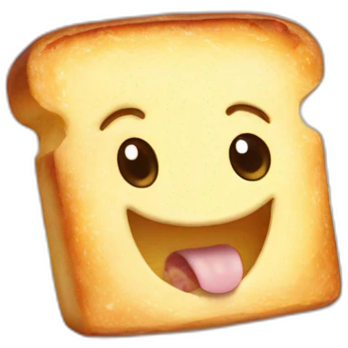 Bébé qui mange un croque monsieur emoji