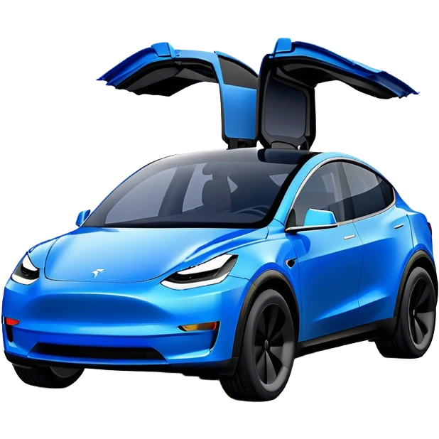 Tesla Model Y - Tesla (Model Year: 2022) (Iconic colour: Blue) emoji