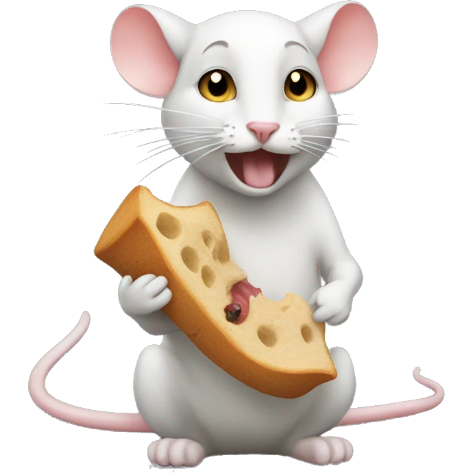mouse eating cat emoji
