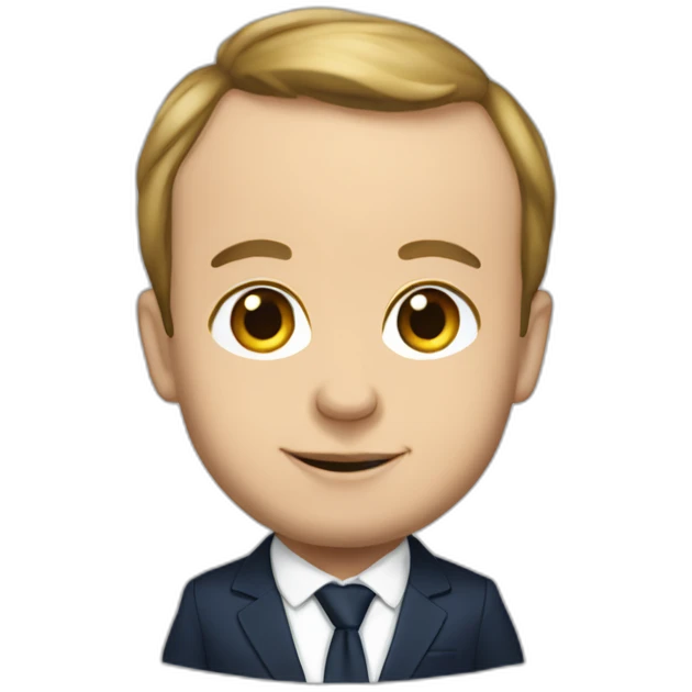 Macron déguisé en bébé emoji