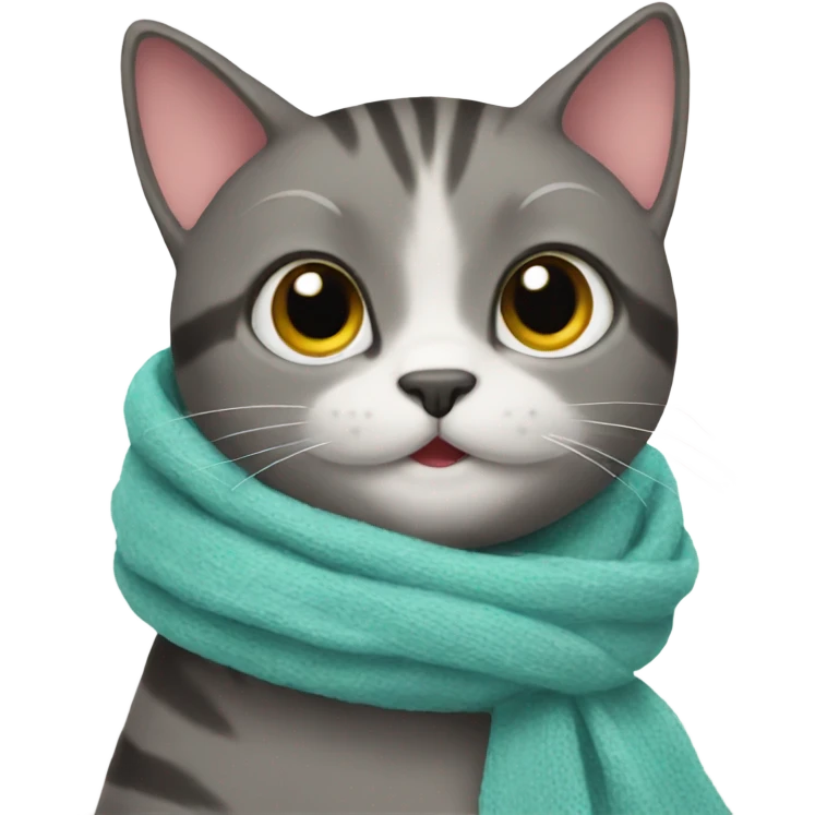 cat wearing a scarf emoji