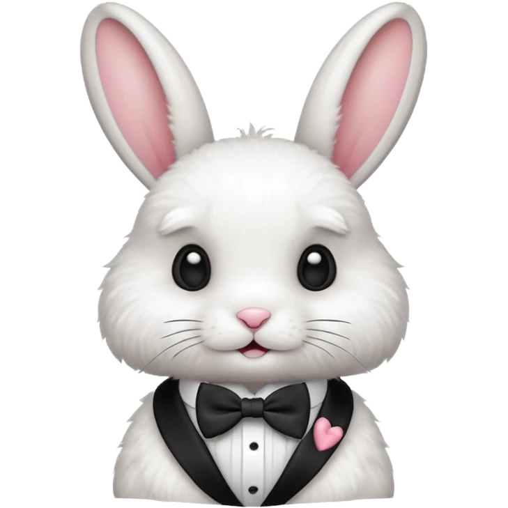 Lapin avec un nœux papillon  emoji