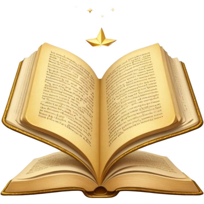 open book with sparkl emoji