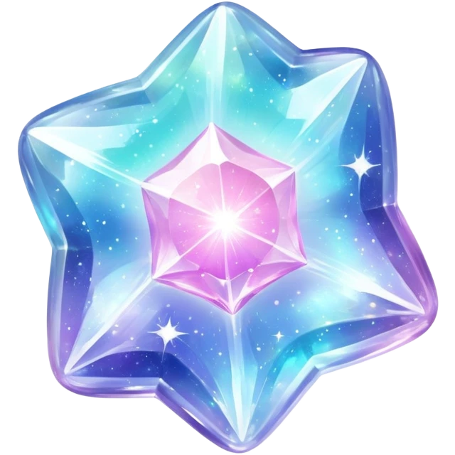 Sparkly glossy Pastel whitish iridescent glass nebula glass crystal emoji