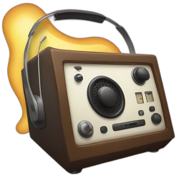 strike through radio emoji