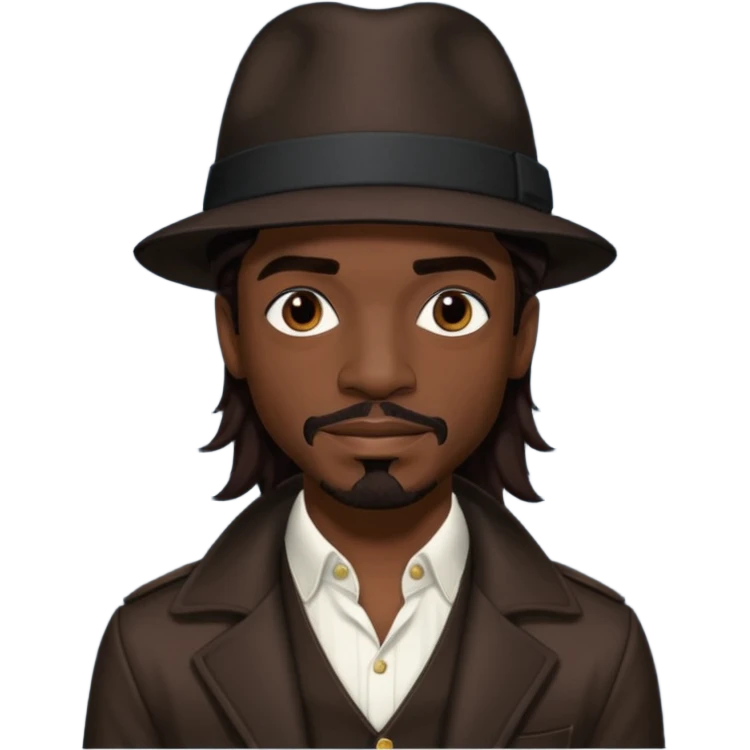 Andre 3000 with long dark brown hair emoji