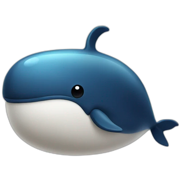 a whale with a hat emoji