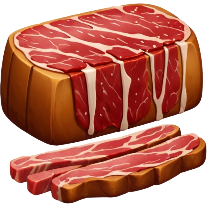 A Seven of meat emoji