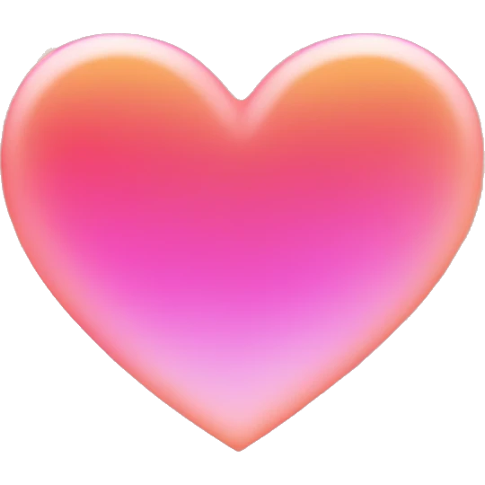 orange and pink gradient heart emoji