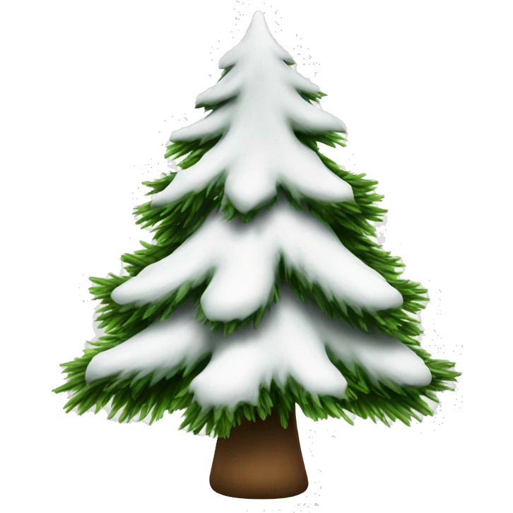  actual white fir christmas tree isolated.  emoji