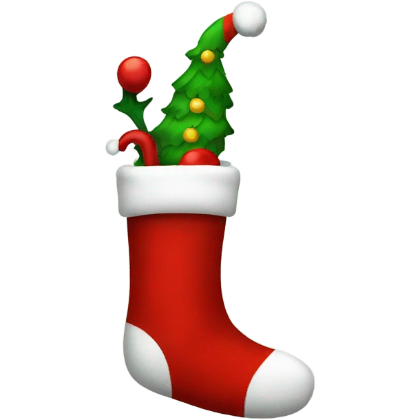 Santa sock emoji