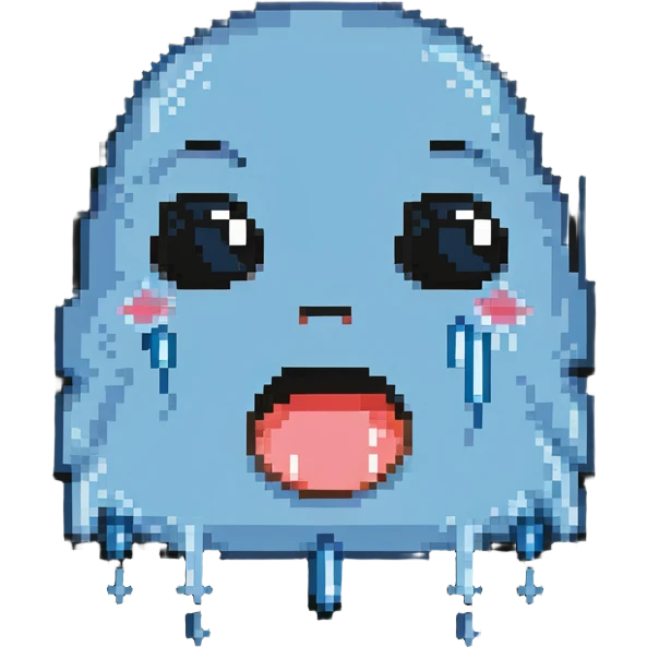 silly sad crying emoji with over-the-top tears emoji