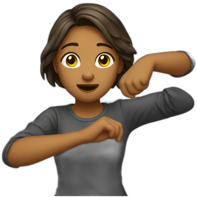 Fille qui dab emoji