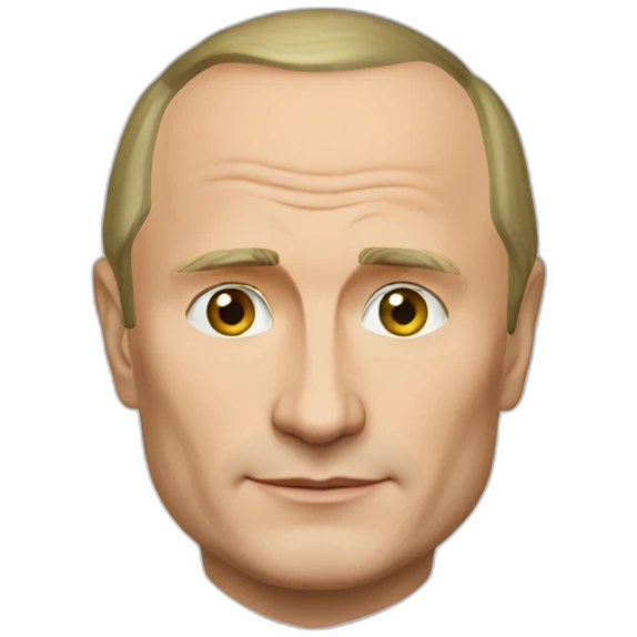Vladimir Putin and the Ukrainian flag emoji