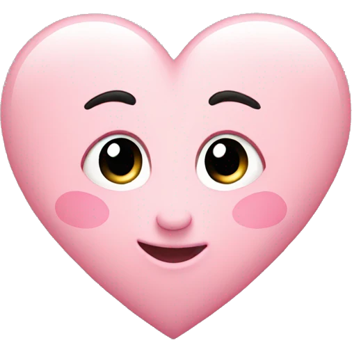 baby pink heart that looks like an ios heart emoji