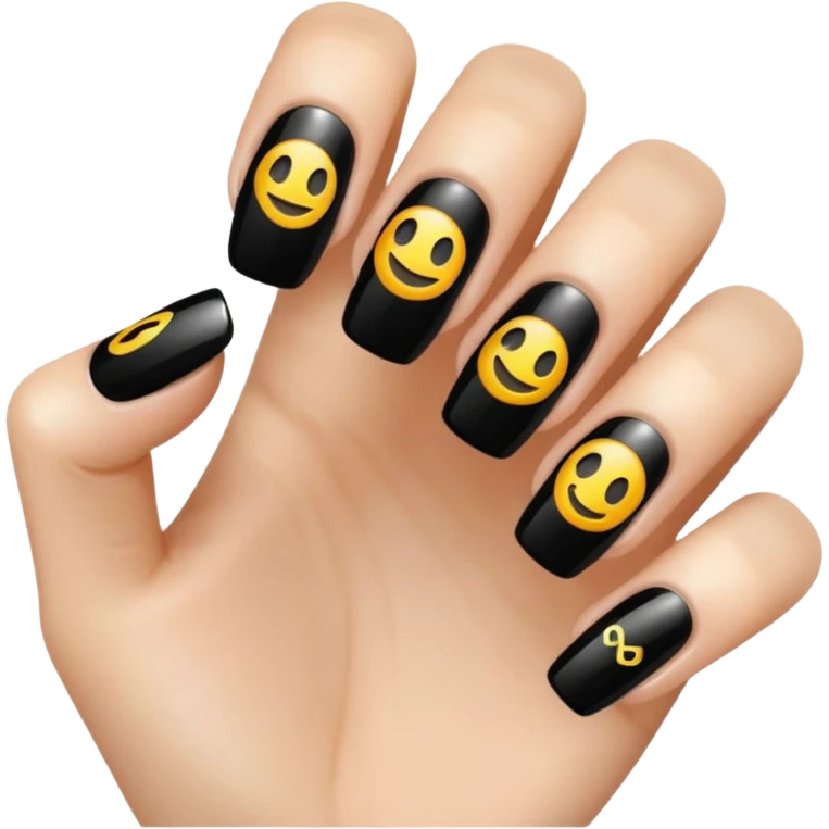 nail art black emoji
