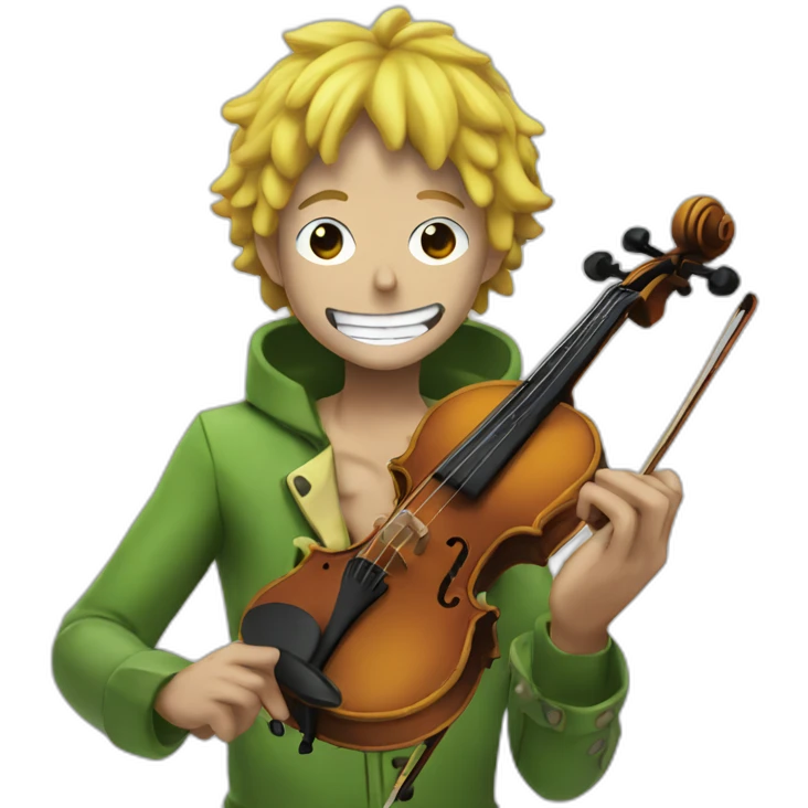 brook from one piece playing violin emoji