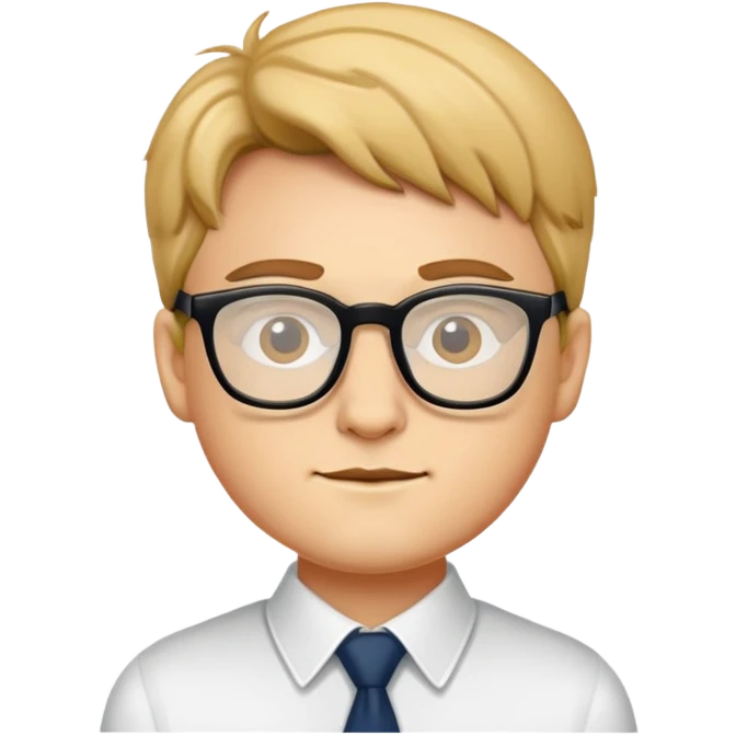 Leo wearing glasses emoji