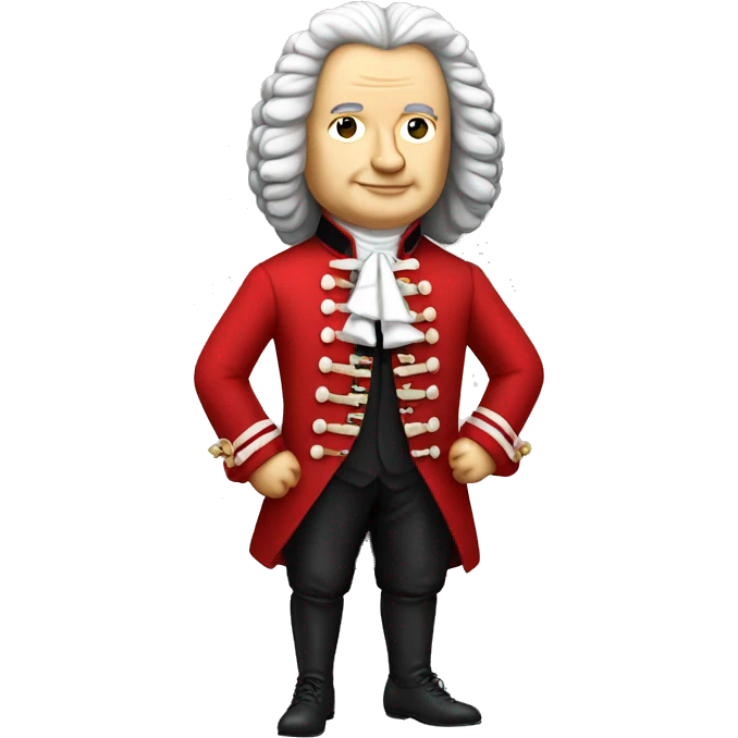 johann sebastian bach standing with red jacket emoji