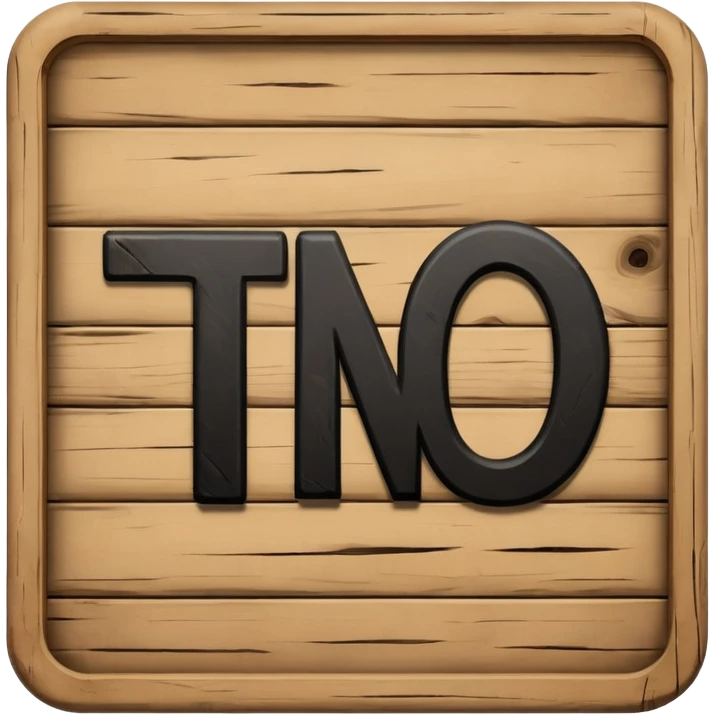 Sign saying TNO emoji