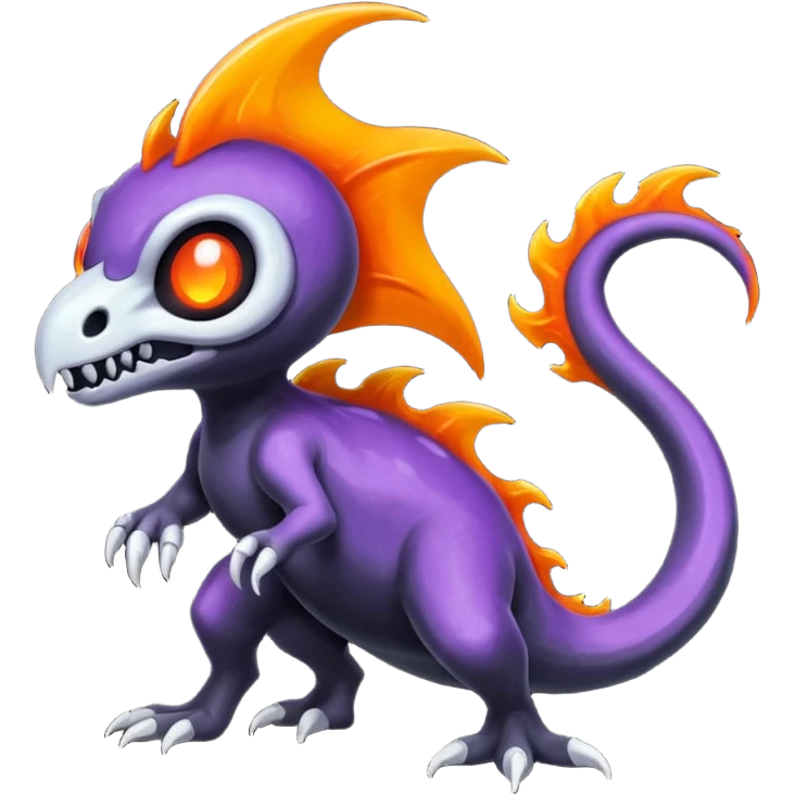 Shiny Duskull-Salandit-Fakémon-hybrid-creature (full body)  emoji