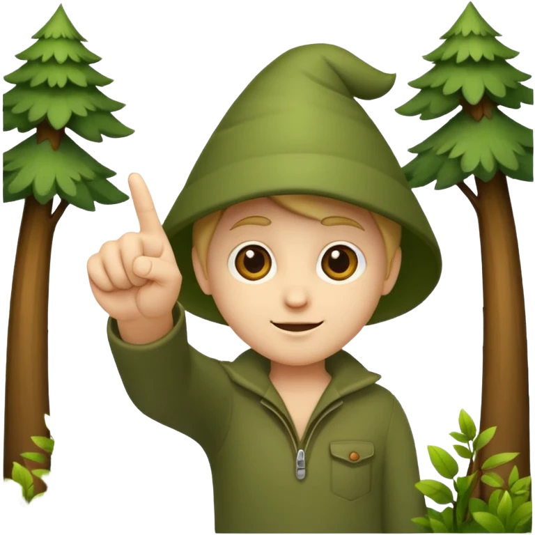 forest character pointing at viewer “you” gesture emoji