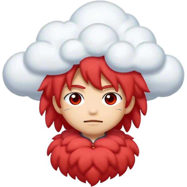 red anime cloud emoj emoji