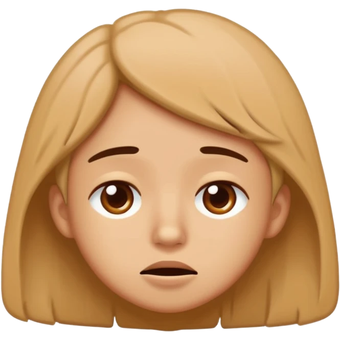 personita cansada o mareada, estilo doodle cute. emoji