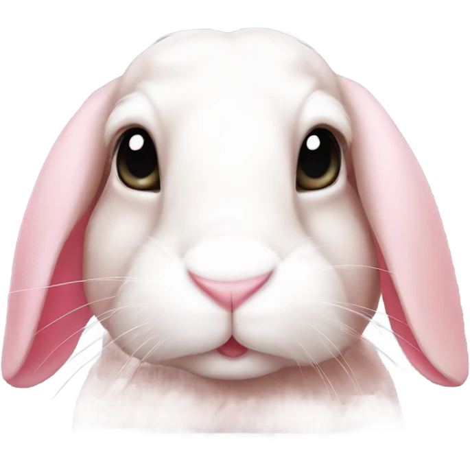 Pink lop rabbit emoji
