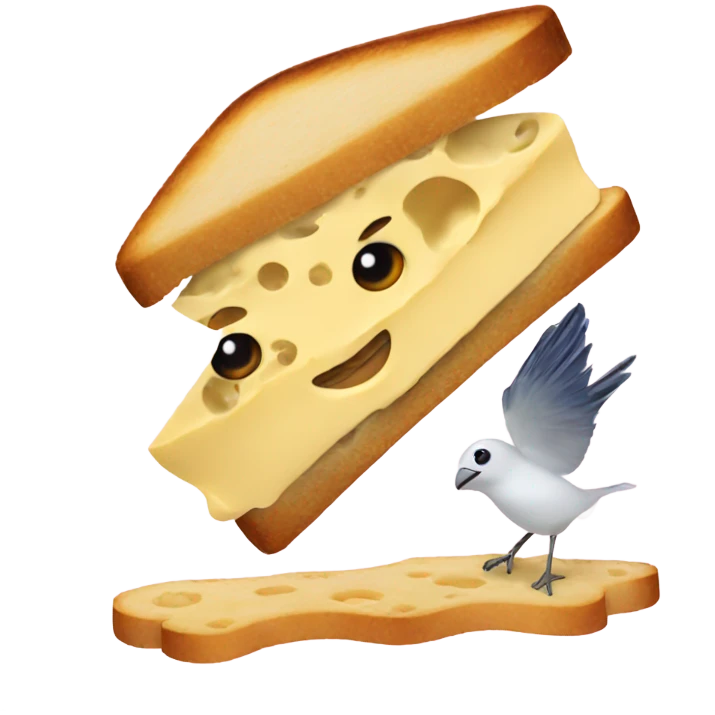Bird cheese sandwich  emoji