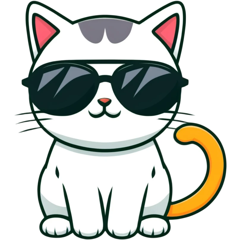 Cat with sunglasses emoji