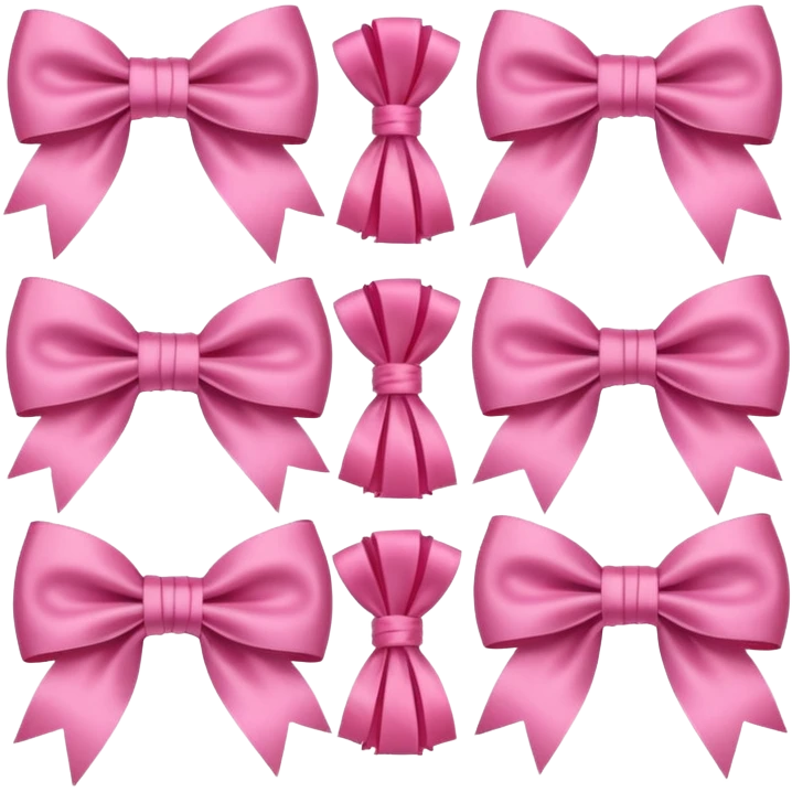 Girly bows emoji