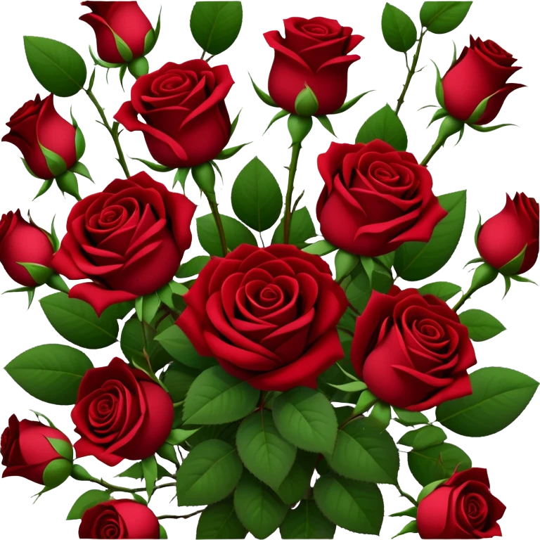 Bouquet of dark red roses emoji
